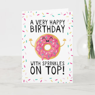 Tarjeta Feliz cumpleaños para ti con rociadas en la parte