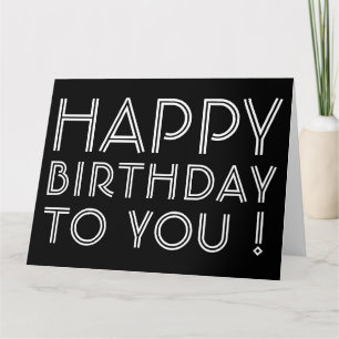 Tarjeta "Feliz Cumpleaños Para Ti!" En Blanco Por Dentro  