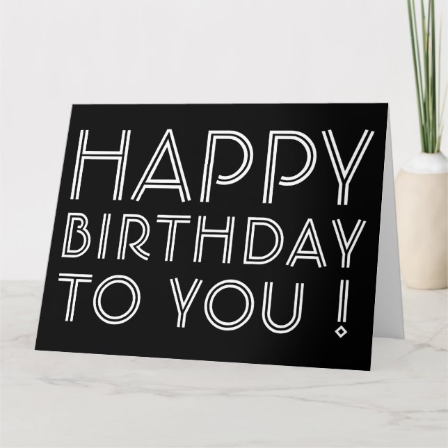 Tarjeta "¡Feliz Cumpleaños Para Ti!" Interior en blanco |  (Anverso)