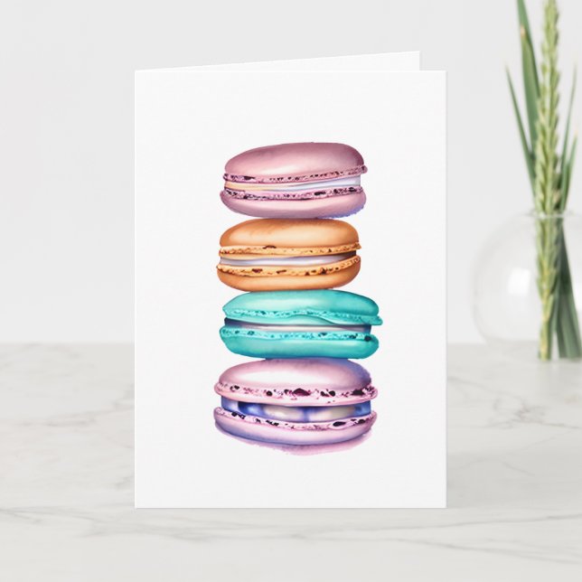 Tarjeta Feliz Cumpleaños Para Ti | Macaron Pun (Anverso)