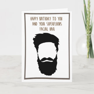 Tarjeta '¡Feliz cumpleaños para ti y tu barba!'