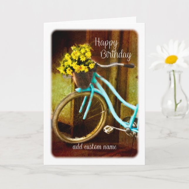 Tarjeta Feliz cumpleaños para un amigo bonito arte de flor (Planta pequeña)