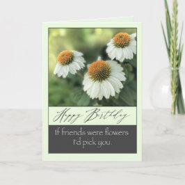 Tarjeta Feliz cumpleaños para un amigo bonito con flores b