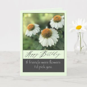 Tarjeta Feliz cumpleaños para un amigo bonito con flores b