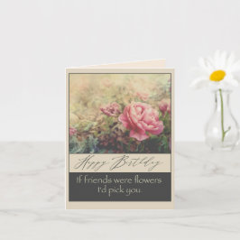 Tarjeta Feliz cumpleaños para un amigo bonito con flores r