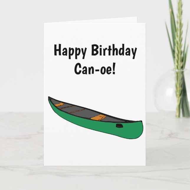 Tarjeta Feliz Cumpleaños Para Usted Paddling Canoe Cumplea (Anverso)