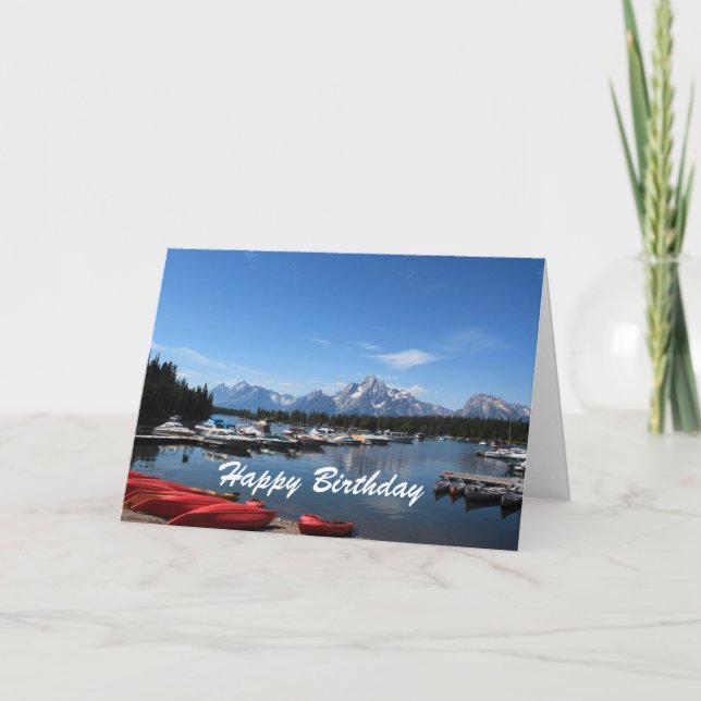 Tarjeta Feliz cumpleaños, Parque Nacional Grand Teton (Anverso)