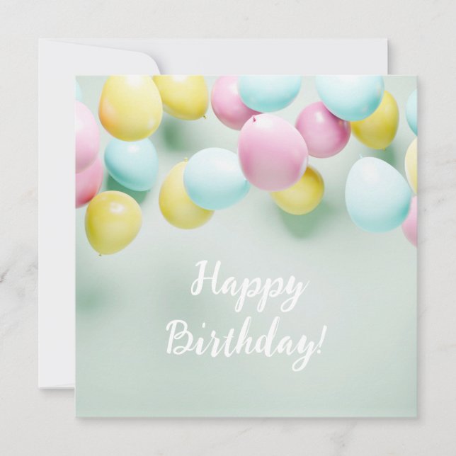 Tarjeta Feliz cumpleaños Pastel. Colorosos baluartes. (Anverso)