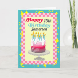 Tarjeta Feliz cumpleaños, pastelito de Personalizar divert