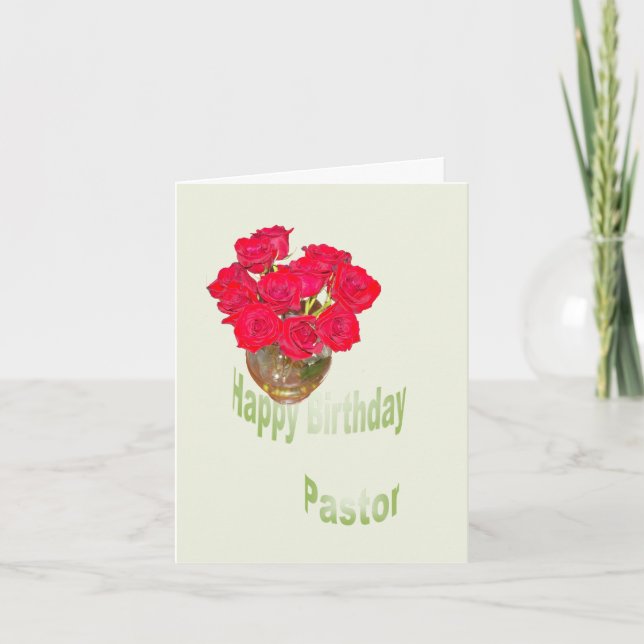 Tarjeta Feliz cumpleaños Pastor (Anverso)