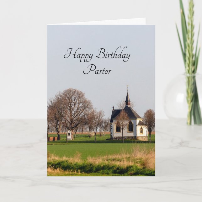 Tarjeta Feliz cumpleaños Pastor (Anverso)