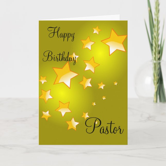 Tarjeta Feliz cumpleaños Pastor (Anverso)