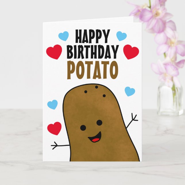 Tarjeta Feliz Cumpleaños Patata  (Orquídea)
