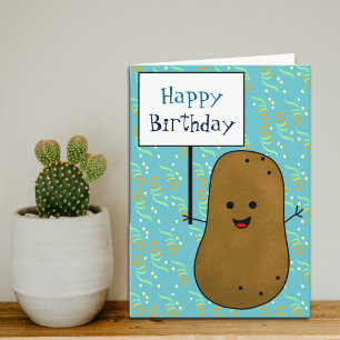 Tarjeta Feliz cumpleaños patata 