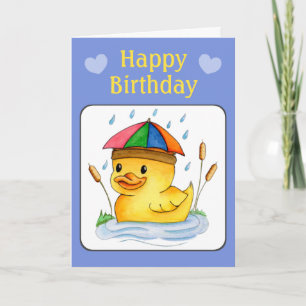 Tarjeta Feliz Cumpleaños Patito