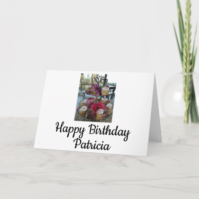 Tarjeta Feliz cumpleaños Patricia (Anverso)