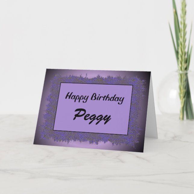 Tarjeta Feliz cumpleaños Peggy (Anverso)