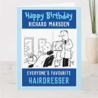 Feliz cumpleaños, peluquero o barbería