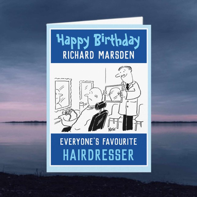 Tarjeta Feliz cumpleaños, peluquero o barbería (Subido por el creador)