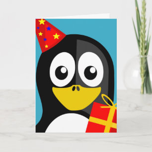 TARJETA "FELIZ CUMPLEAÑOS" PENGUIN