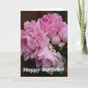 Tarjeta Feliz cumpleaños Peony