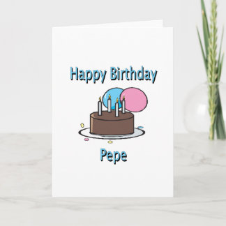 Tarjeta Feliz cumpleaños Pepe, diseño de cumpleaños del ab