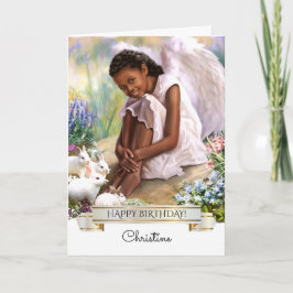 Tarjeta Feliz cumpleaños. Pequeño ángel | Nombre personali