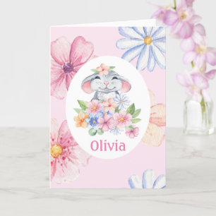 Tarjeta Feliz cumpleaños, pequeño Bonito de ratón en tarje