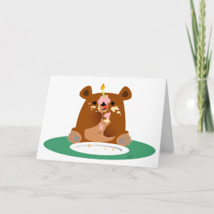 Tarjeta ¡Feliz cumpleaños, pequeño oso!