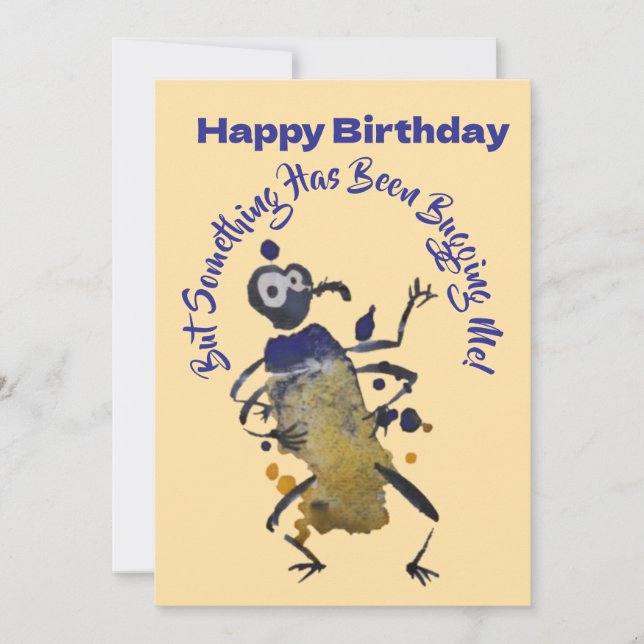 Tarjeta Feliz cumpleaños pero algo me molesta (Anverso)