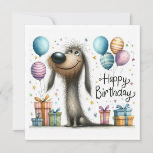 Tarjeta Feliz cumpleaños perro