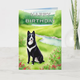 Tarjeta Feliz Cumpleaños Perro (acuarela)