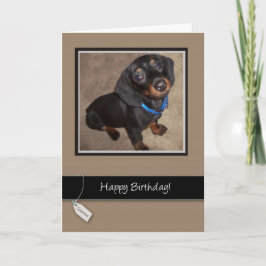 Tarjeta Feliz cumpleaños, perro, Dachshund