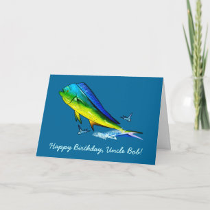 Tarjeta Feliz cumpleaños Personalizable con Mahi Mahi