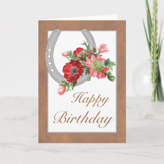 Tarjeta Feliz cumpleaños, Personalizable de niña de vaca