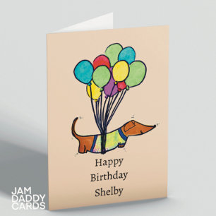 Tarjeta Feliz cumpleaños personalizable del perro de la sa
