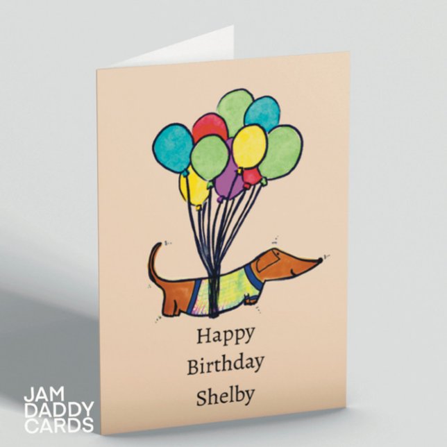 Tarjeta Feliz cumpleaños personalizable del perro de la sa (Subido por el creador)