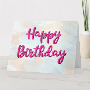 Tarjeta Feliz cumpleaños Personalizable Magenta XL Saludo