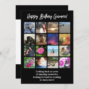 Tarjeta Feliz cumpleaños, Personalizado 16, grupo de fotos