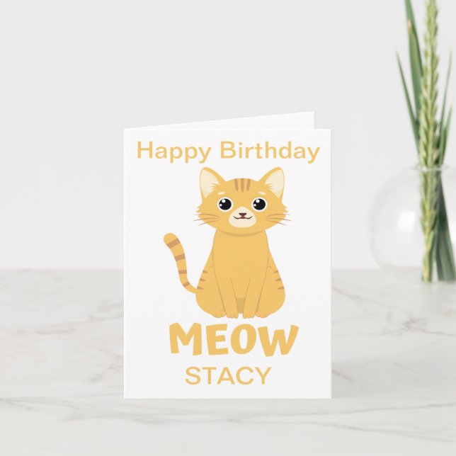 Tarjeta ¡Feliz cumpleaños personalizado! Animal lindo - Ga (Anverso)