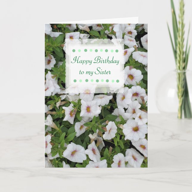 Tarjeta Feliz cumpleaños Personalizado Bonito Flores de ta (Anverso)