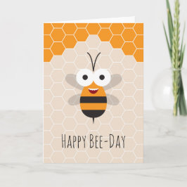 Tarjeta Feliz cumpleaños Personalizado Cute Honey Bee Hone