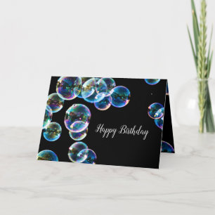 Tarjeta Feliz cumpleaños, Personalizado de burbujas de jab