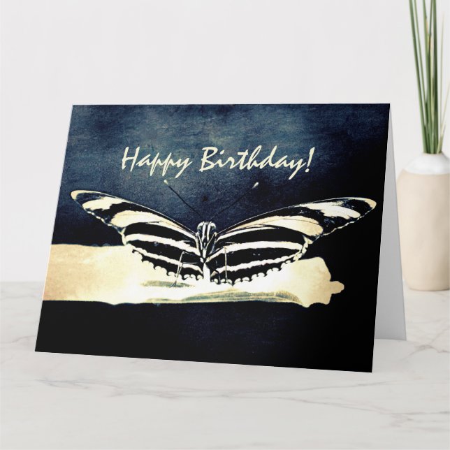 Tarjeta Feliz cumpleaños, Personalizado de mariposas (Anverso)