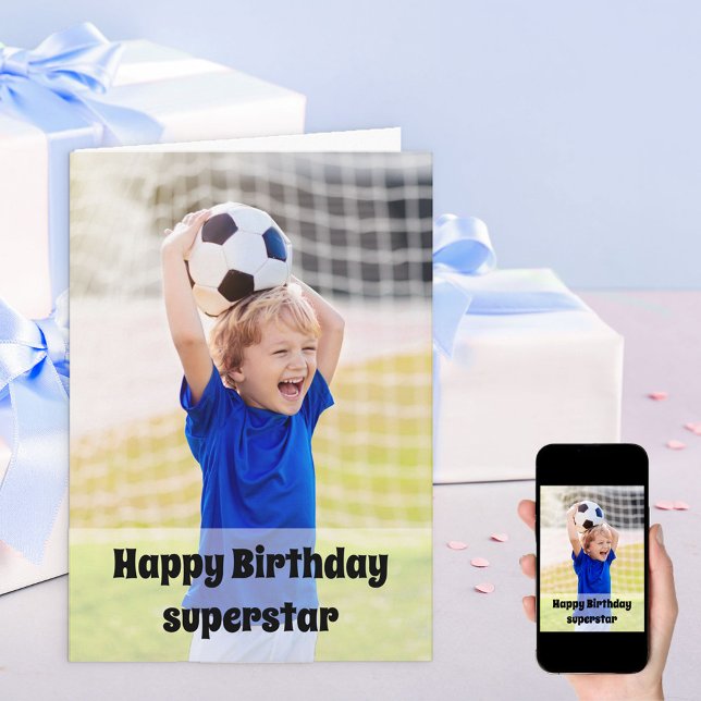 Tarjeta Feliz cumpleaños Personalizado foto niños cumpleañ (Subido por el creador)