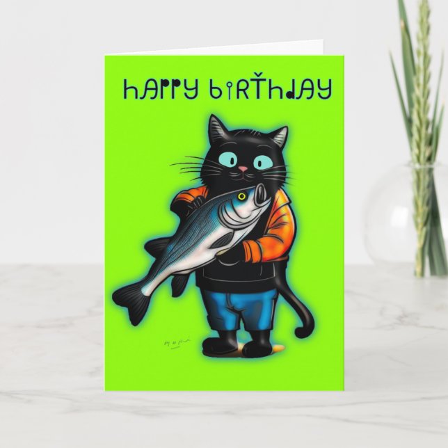 TARJETA FELIZ CUMPLEAÑOS PESCADOR (Anverso)