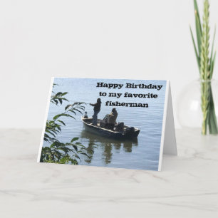 TARJETA FELIZ CUMPLEAÑOS *PESCADOR FAVORITO*