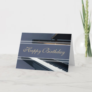 Tarjeta Feliz cumpleaños - piano