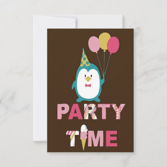 Tarjeta Feliz cumpleaños, Pingüino (Anverso)