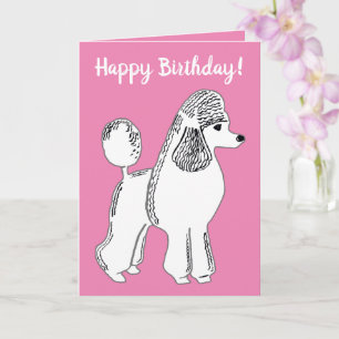 Tarjeta ¡Feliz cumpleaños! Pink de cangrejo blanco estánda